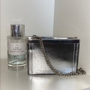 SOLD *depop*  Mini Zara Silver Bag